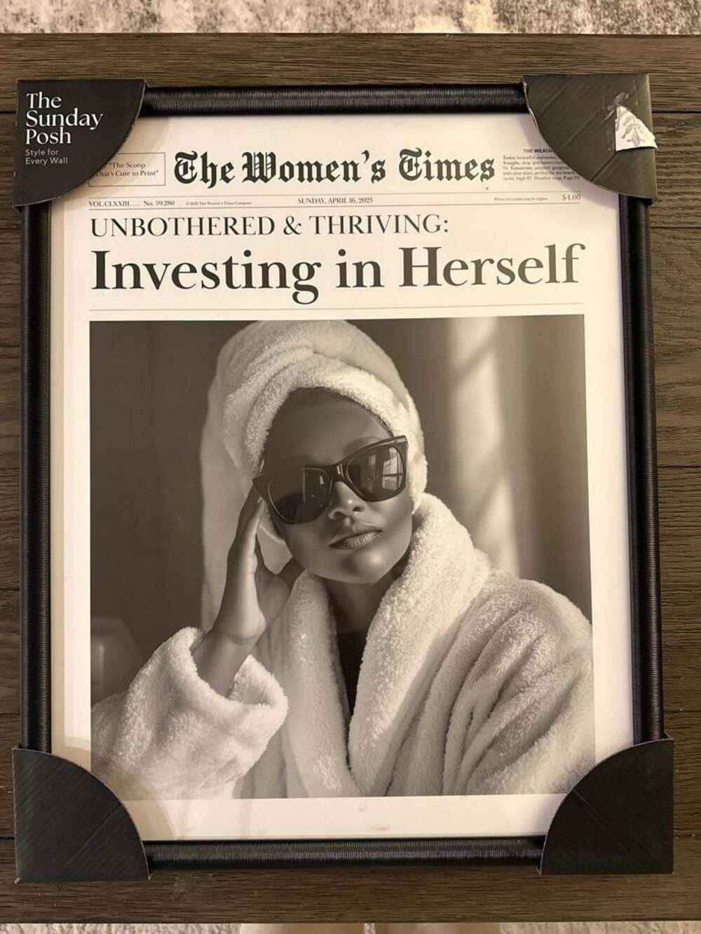 The Sunday Posh Unbothered & Thriving Framed Wall Art
